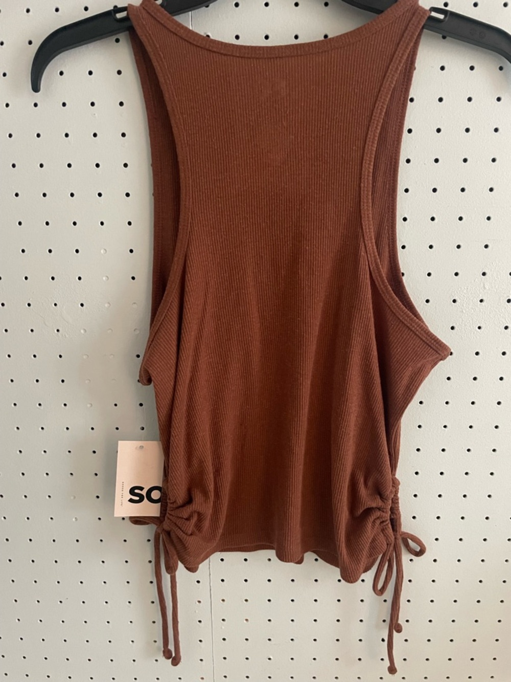 Kohl's SO Ribbed Tank Top in Rust - Picture 4 of 5